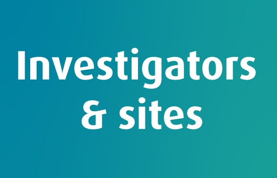 Picture with text Investigators and sites