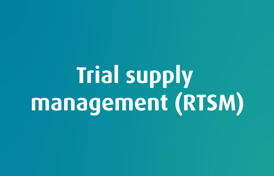 Picture with text Trial supply management RTSM