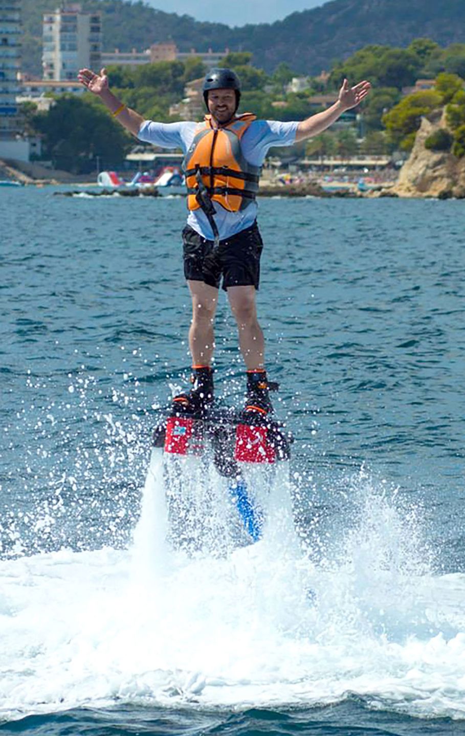 Person uses a Flyboard 